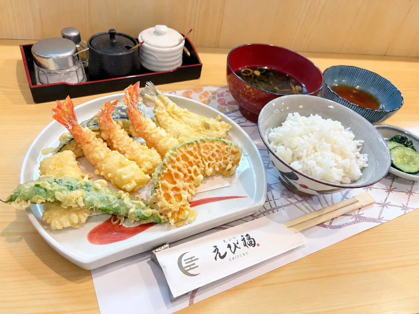 ランチの天ぷら定食